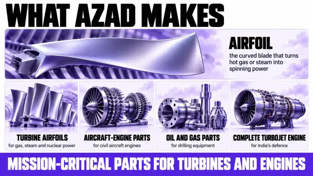 What Azad makes and for whom