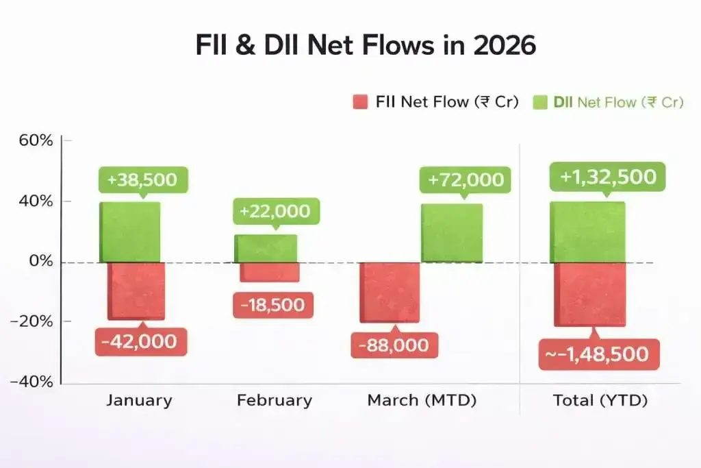 Fii and dii net flows in