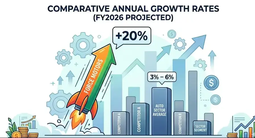 Force Motors: comparative annual growth rates