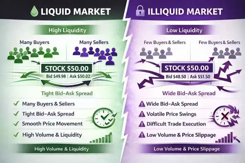 Liquidity of good stock vs illiquid Liquidity of good stock vs illiquid
