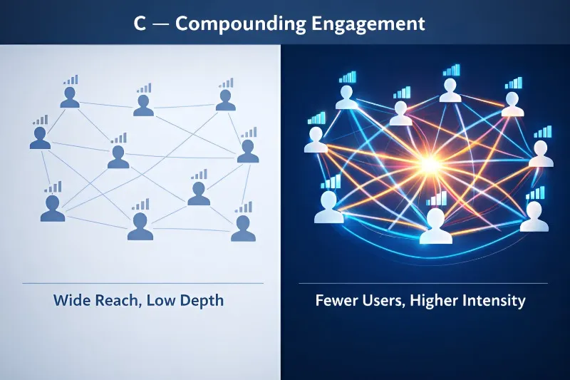 Network effects: compounding engagement