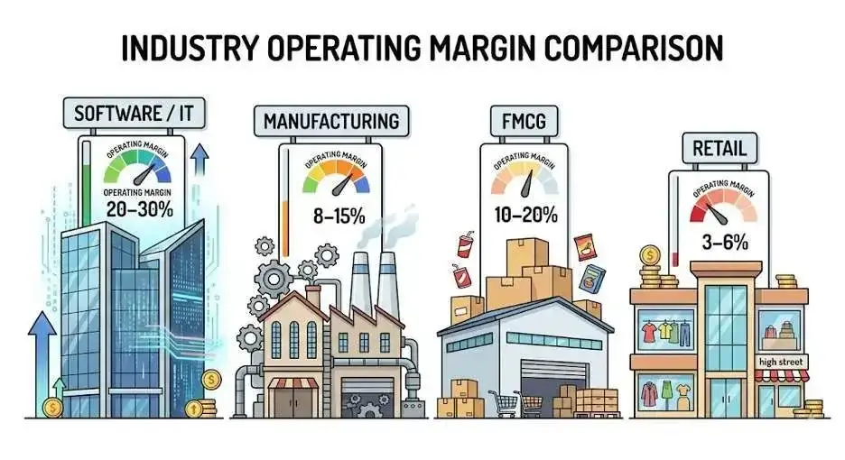 Industry operating margin comparison