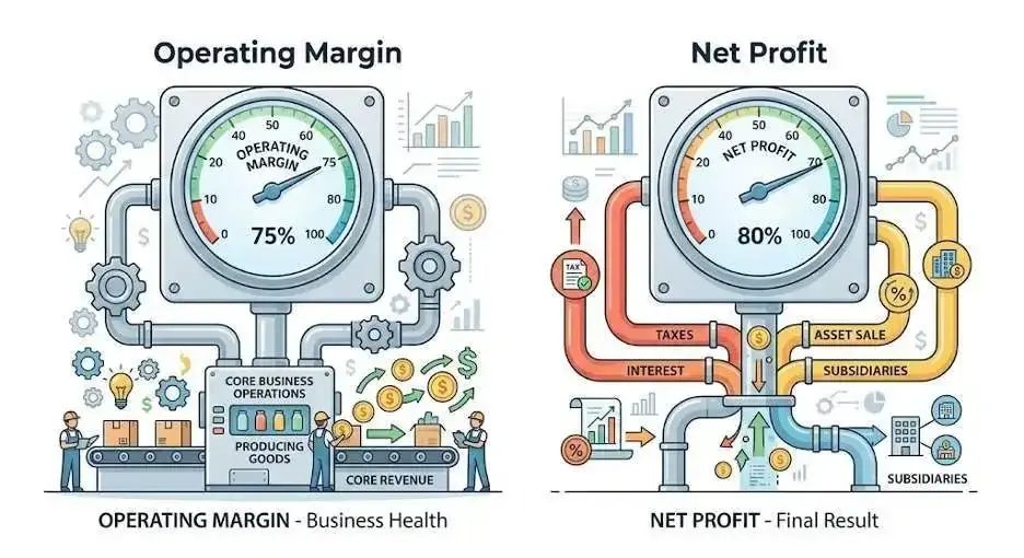 Operating margin vs net profit dials