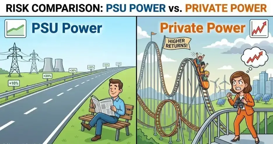 Risk comparison psu power vs private power