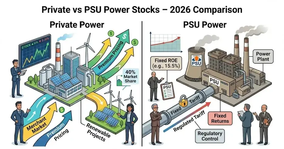 Private vs psu power stocks comparison
