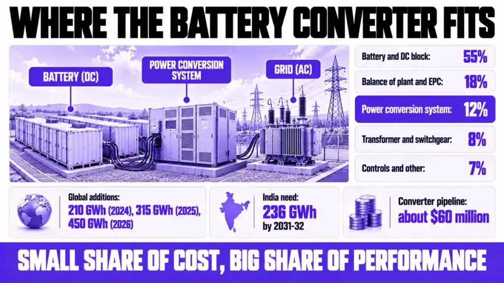 Battery storage and the converter
