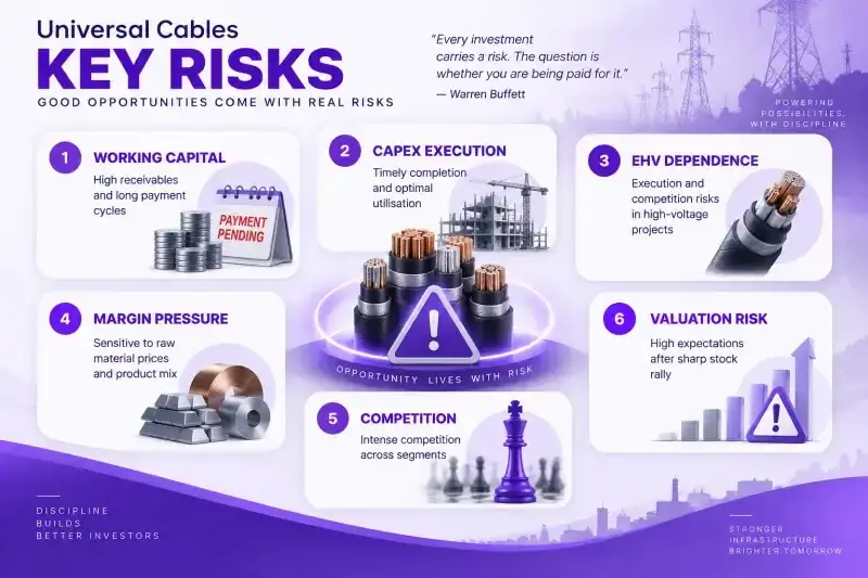 Key risks for Universal Cables Key risks for Universal Cables