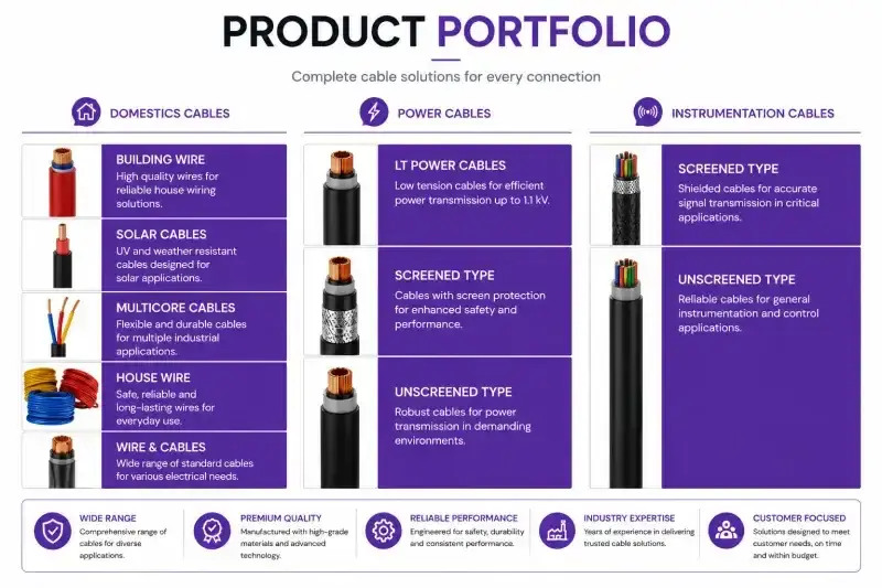 Universal Cables product portfolio Universal Cables product portfolio