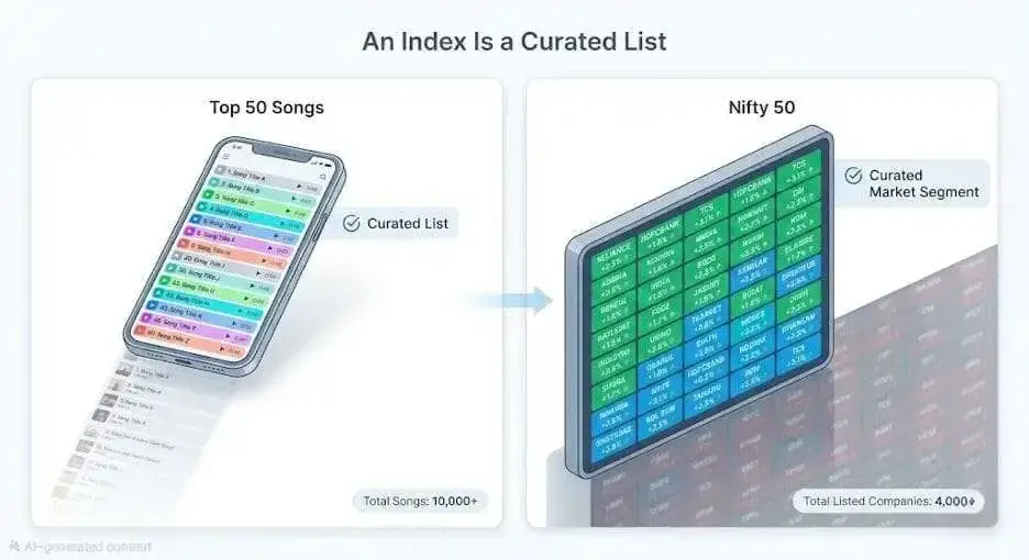 Index as a curated list analogy Index as a curated list analogy