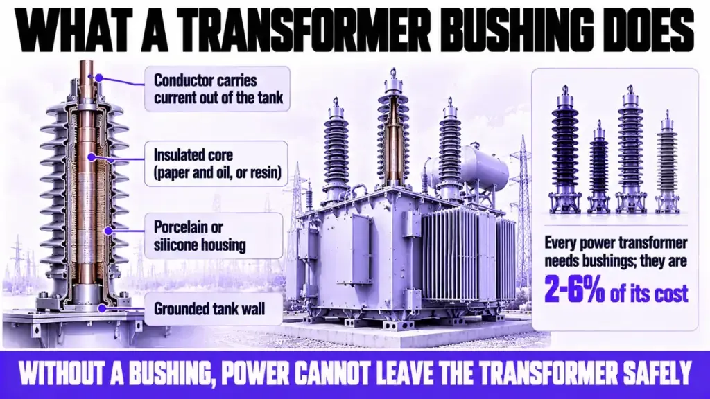 What a transformer bushing does What a transformer bushing does